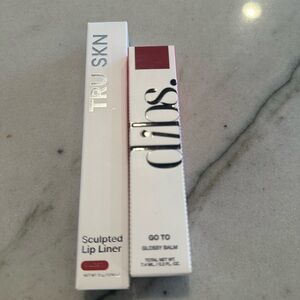 NIB TruSkin Sculpted Lip Liner & Glossy Balm Duo